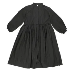 ☆ ブラック ☆ Mサイズ ☆ シャツワンピース 長袖 綿 レディース ロングワンピース シャツワンピース マキシ丈 レディース 前開き プリーツワンピース ワンピース ワンピ ロングワンピース ロングワンピ マキシ丈ワンピース マキシワンピース マキシワンピ