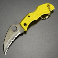 SPYDERCO 접이식 칼 Ladybug 3 솔트 호크빌 H-2강 LYLS3HB 18세 이상
