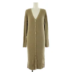 ユナイテッドアローズ A DAY IN THE LIFE UNITED ARROWS レーヨンナイロン 14G リブ ロングカーディガン ニット 長袖 Vネック ベージュ /MY ■OS