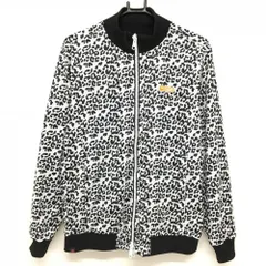 【超美品】ニューバランスゴルフ リバーシブルジャケット 白×黒 レオパード柄 裏黒  メンズ 4(M) ゴルフウェア New Balance