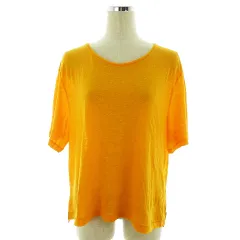 アクネ Acne リネンTシャツ カットソー 半袖 ラウンドネック 薄手 無地 XS オレンジ トップス /TYMのサムネイル