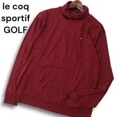 le coq sportif GOLF ルコック ゴルフ ロゴ刺繍★ 長袖 タートルネック トレーナー シャツ Sz.LL メンズ 大きいサイズ