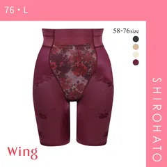 10％OFF【メール便】【SHIROHATO公式】【正規品・新品】ワコール Wacoal ウイング Wing ハミデンヌ ロング丈ガードル おなかおさえ ヒップアップ(76・L)
