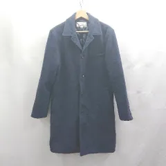 ◇ ⊇ CASPER JOHN キャスパージョン シンプル ロング丈 長袖 コート サイズ3 ネイビー メンズ E  【1504240017587】