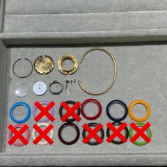 【GUCCI グッチ】チェンジベゼル 腕時計 時計 ムーブメントなし パーツのみ ベゼル5個セット ベゼルのみ