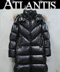 MONCLER 黒 ロングダウンジャケット RIBAFUR GIUBBOTTO アウトレット】【ラスト1点】MONCLER モンクレール ダウンコート