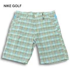 NIKE GOLF ナイキ ゴルフ 春夏★ チェック柄 シアサッカー ショート パンツ スポーツショーツ ハーフパンツ Sz.M メンズ