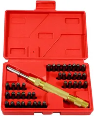 S.fields.inc 文字ポンチ アルファベット ＆ 数字 37文字 打刻印セット 刻印ポンチ 37PCS 3mm