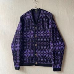 vintage ダブルブレストニットカーディガン ボーダー エルム街の悪夢  