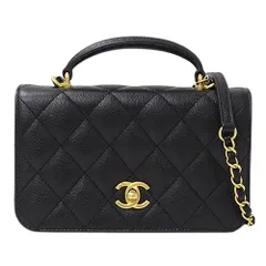シャネル CHANEL バッグ マトラッセ レディース ブランド ショルダーバッグ ハンドバッグ 2way キャビアスキン ブラック ゴールド金具 AS4286 黒 トップハンドル チェーンショルダー ミニバッグ 【中古】