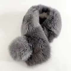 67i5 MACKINTOSH マッキントッシュ SAGA FURS サガファー グレー系 フォックスファー 本毛皮 毛皮ティペット マフラー スヌードのサムネイル