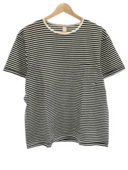 YAECA STOCK ヤエカ ストック ボーダーポケットTシャツ ブラック Sのサムネイル
