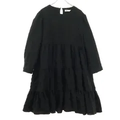 ZARA ザラ 5分袖 膝丈ワンピース L ブラック レディース 古着