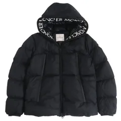 美品□21-22AW MONCLER/モンクレール ロゴ刺繍デザイン MONTCLA/モンクラ フーデッド WZIP ダウンジャケット ブラック 1 国内正規品 メンズのサムネイル