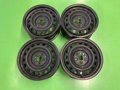 トヨタ純正スチールホイールと純正ホイールカバー 4本分（新車外し