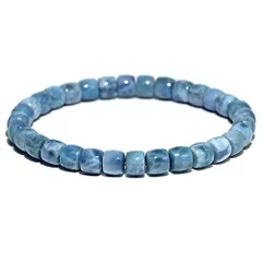 〔K1903-5〕高品質 約6.6mm パープルラリマー ペクトライト ブレスレット ドミニカ産 Larimar