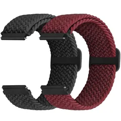 【特価セール】20mm 18mm 22mmクイックリリース時計バンドナイロン時計ストラップ 編組ソロループ弾性ストラップ Samsung Galaxy/Garmin/Fossil/Amazfit/Huawei [Acortjl] 時計ナイロン伸縮性交換ストラッのサムネイル