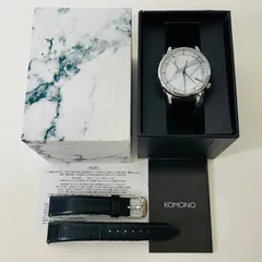 （T471）良品 正常稼働 KOMONO コモノ エステール マーブルホワイト SN1700-2474 人気 時計 レディース ユニセックスのサムネイル
