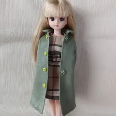 【値下げ中】リカちゃん　洋服　千鳥格子チェック︎スプリング　コート　ハンドメイド 人形
