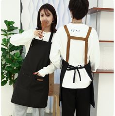 エプロン シンプル カフェ べ－シック 保育士 H型 防水 前掛け 肩掛け 無地 カフェエプロン 業務用 家庭用 作業用 料理 男女兼用 かぶり おしゃれ ワンピース メンズ レディース カフェ