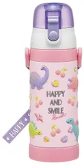 【在庫セール】水瓶 こども 子供 キッズ かわいい スポーツボトル 3D立体プリントwaterbottle 保冷専用 SDPV5-A 女の子 子供に優しい軽量タイプ ハッピー&スマイル 480ml 直飲み 水筒 ステンレス 子供用 スケーター(Skater)