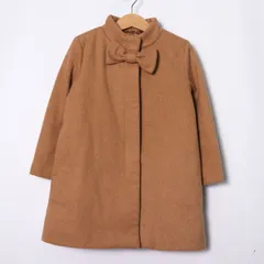 バックナンバー ロングコート リボン付き アウター キッズ 女の子用 110サイズ ブラウン BACK NUMBER 【中古】のサムネイル