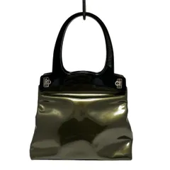 FERRAGAMO/SalvatoreFerragamo(サルバトーレフェラガモ) ショルダーバッグ - カーキ×黒 ガンチーニ/ハンドル着脱可 レザー