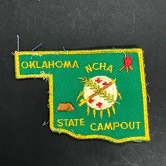 ビンテージ　ワッペン 『 オクラホマNCHA 』　アメリカ　当時物 　USA 古着　ハンドメイド　素材　ワークシャツ　ツナギ　帽子 ビンテージ　パッチ　(WAP043)