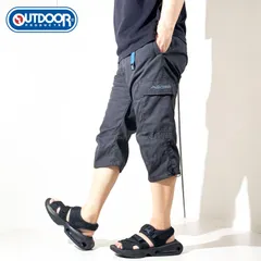 新品 OUTDOOR PRODUCTS TCウェザー ７分丈 パンツ メンズ クライミングパンツ カーゴパンツ クロップドパンツ ショートパンツ ハーフパンツ ７分丈パンツ メンズ ベルト付き 黒 M L LL 杢チャコール 080850のサムネイル