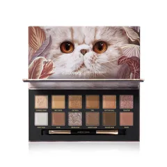 【数量限定】(1.2gx12色) (猫 動物アイシャドウパレット パーフェクトダイアリー ブラウン) DIARY PERFECT