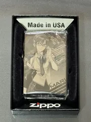 ZIPPO エヴァンゲリオン 限定 RADIO EVA マリ ジッポ ライター ブラックチタンコート シリアル入り 可愛い 黒 レーザー彫刻 お洒落  アニメ