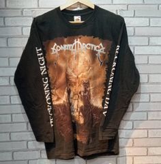 FRUIT OF THE LOOM 2004 Sonata Arctica Metal Band Long Sleeve T-Shirt, Size M, Black, Basic