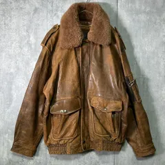 高級 ラムレザー G-1 フライトジャケット ライナー 本革 XL 柔らかい 茶 Vintage genuine soft lamb leather flight jacket boa liner brown XL