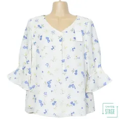 【新品紙タグ】any SiS エニィスィス★大人可愛い花柄♪ブラウス プルオーバー オフ白系 サイズ3 ＊ z6731