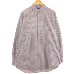 古着 ラルフローレン Ralph Lauren BLAKE ギンガムチェック 長袖 ボタンダウンチェックシャツ メンズL相当/eaa546828