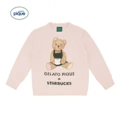 【新品】【ソフトピンク】gelato pique STARBUCKS　パウダーベアジャガードプルオーバー ソフトピンク ジェラートピケ スターバックス