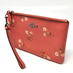 美品 コーチ ポーチ ピンク 花柄　管理番号KKVKO344