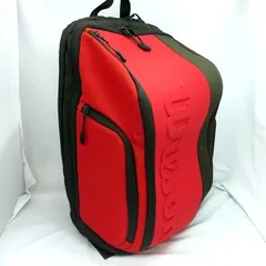 Wilson ラケットバッグ リュック 赤黒 テニス バドミントン