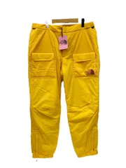 GUCCI (グッチ) ×THE NORTH FACE (ザノースフェイス) 22AW マルチポケット キルティングパンツ 中綿 ナイロン ボトム663764 XL イエロー メンズ/028