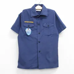 古着 半袖 ボーイスカウト シャツ キッズ ボーイズ 子供服 SHOOTING SPORTS 紺 ネイビー 25aug20