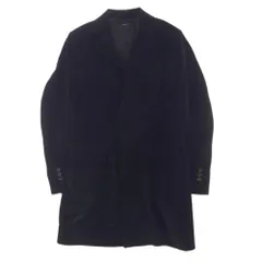 TOM FORD トムフォード イタリア製 比翼 コットン リネン ベロア チェスター コート ブラック系 46【中古】のサムネイル