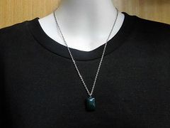 天然石 グリーンメノウ ネックレス(ペンダント)　　250720250