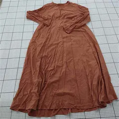 ◇ Θ Ray BEAMS レイビームス スキッパーカラー 長袖 ロング ワンピース サイズ1 ブラウン系 レディース E  【1509100075790】