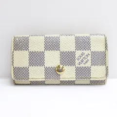 ルイヴィトン LOUIS VUITTON ダミエ アズール ミュルティクレ4 キーケース 4連 N60386 アイボリー