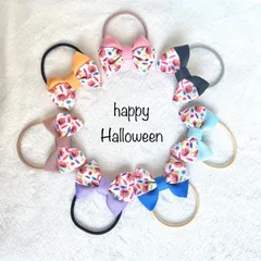 ハロウィンリボン　ローズピンク　2個セット