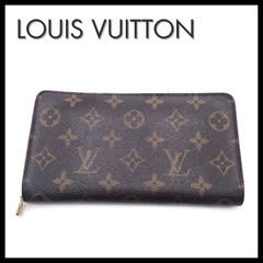 ルイヴィトン　Louis Vuitton　ポルト・モネ・ジップ　モノグラム・キャンバス　ブラウン　51