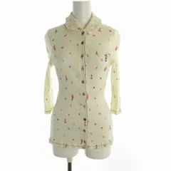 ツモリチサト TSUMORI CHISATO シャツ ブラウス 総柄 ラメ 七分袖 2 M ベージュ /ROのサムネイル