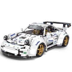 レゴ互換　ブロック　テクニック　ポルシェ911　ホワイト　２５２５ピース