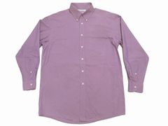 ROUNDTREE & YORKE ピンポイントオックスフォード ボタンダウンシャツ 15-1/2 33 紫 USA古着