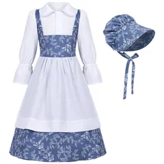 子供用 コスプレ 衣装 中世 平民 服装 ヨーロッパ 植民地 貧民 女中 キャラクター 役割 演出 おしゃれ かわいい M250206-4